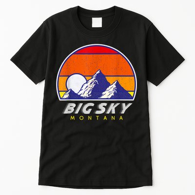 Big Sky Montana USA Ski Resort 1980s Retro Collection Tall T-Shirt