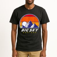 Big Sky Montana USA Ski Resort 1980s Retro Collection Tall T-Shirt