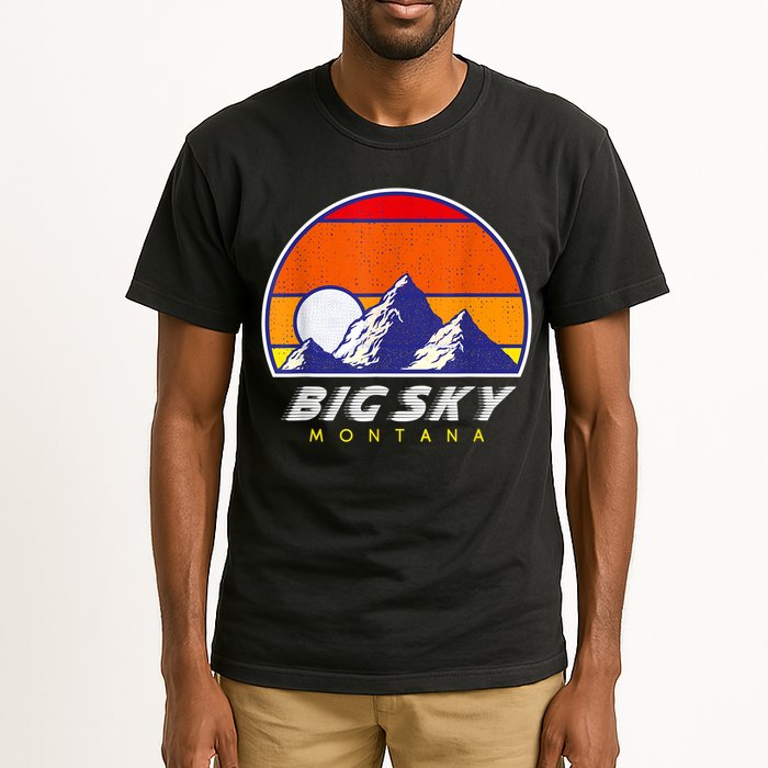 Big Sky Montana USA Ski Resort 1980s Retro Collection Tall T-Shirt