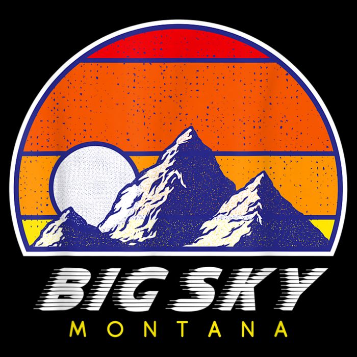 Big Sky Montana USA Ski Resort 1980s Retro Collection Tall T-Shirt