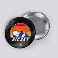 Big Sky Montana USA Ski Resort 1980s Retro Collection Button