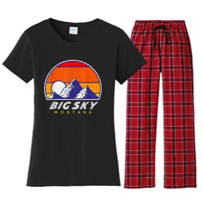 Big Sky Montana USA Ski Resort 1980s Retro Collection Women's Flannel Pajama Set