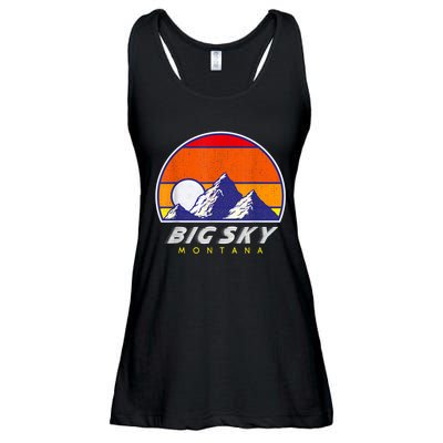 Big Sky Montana USA Ski Resort 1980s Retro Collection Ladies Essential Flowy Tank