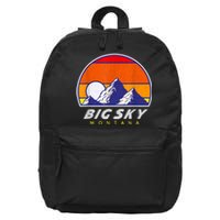 Big Sky Montana USA Ski Resort 1980s Retro Collection 16 in Basic Backpack