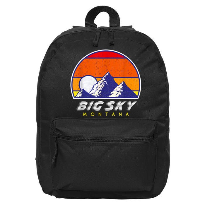 Big Sky Montana USA Ski Resort 1980s Retro Collection 16 in Basic Backpack