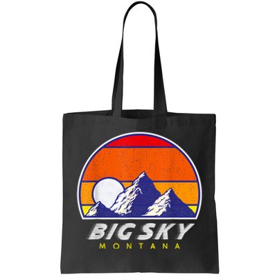 Big Sky Montana USA Ski Resort 1980s Retro Collection Tote Bag