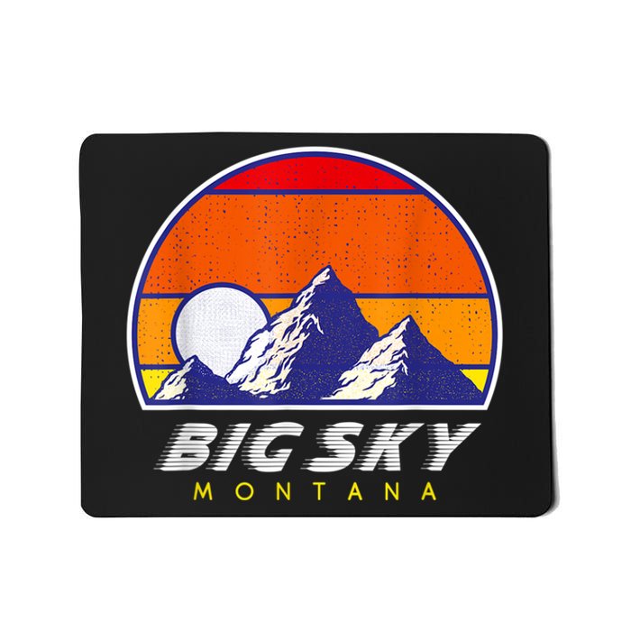 Big Sky Montana USA Ski Resort 1980s Retro Collection Mousepad