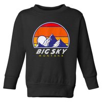 Big Sky Montana USA Ski Resort 1980s Retro Collection Toddler Sweatshirt