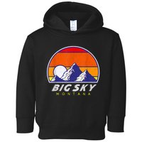 Big Sky Montana USA Ski Resort 1980s Retro Collection Toddler Hoodie