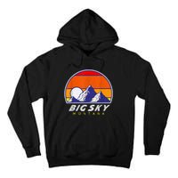 Big Sky Montana USA Ski Resort 1980s Retro Collection Tall Hoodie