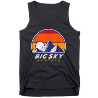 Big Sky Montana USA Ski Resort 1980s Retro Collection Tank Top