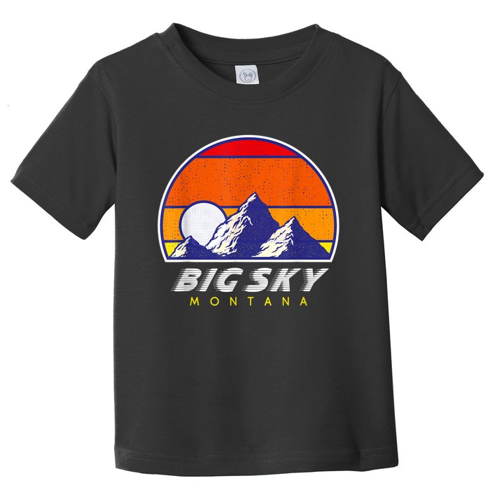 Big Sky Montana USA Ski Resort 1980s Retro Collection Toddler T-Shirt