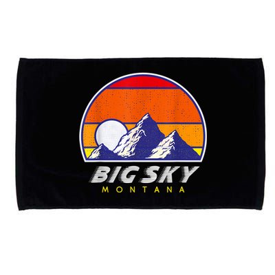 Big Sky Montana USA Ski Resort 1980s Retro Collection Microfiber Hand Towel