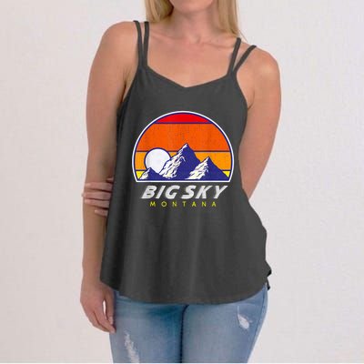 Big Sky Montana USA Ski Resort 1980s Retro Collection Women's Strappy Tank