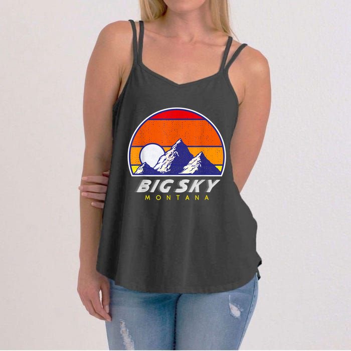 Big Sky Montana USA Ski Resort 1980s Retro Collection Women's Strappy Tank