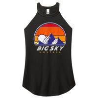 Big Sky Montana USA Ski Resort 1980s Retro Collection Women's Perfect Tri Rocker Tank