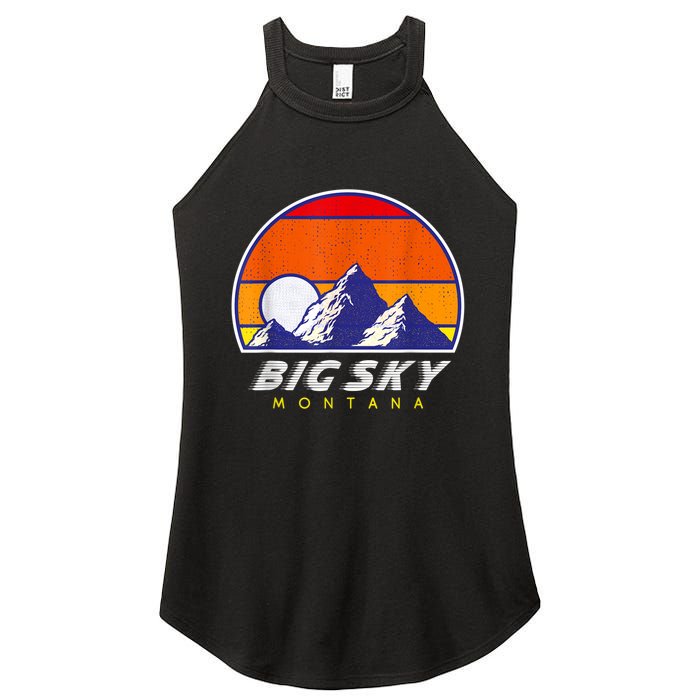 Big Sky Montana USA Ski Resort 1980s Retro Collection Women's Perfect Tri Rocker Tank