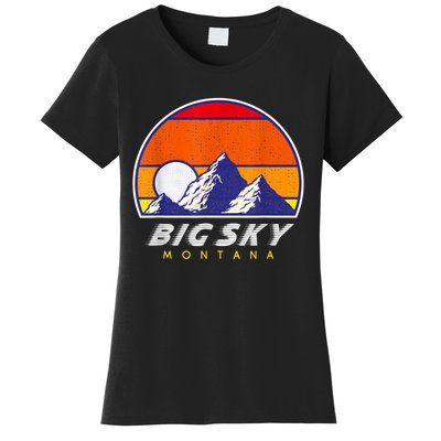 Big Sky Montana USA Ski Resort 1980s Retro Collection Women's T-Shirt