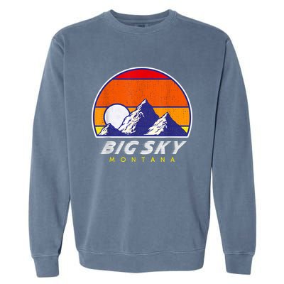 Big Sky Montana USA Ski Resort 1980s Retro Collection Garment-Dyed Sweatshirt