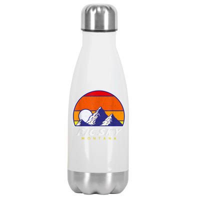 Big Sky Montana USA Ski Resort 1980s Retro Collection Stainless Steel Insulated Water Bottle