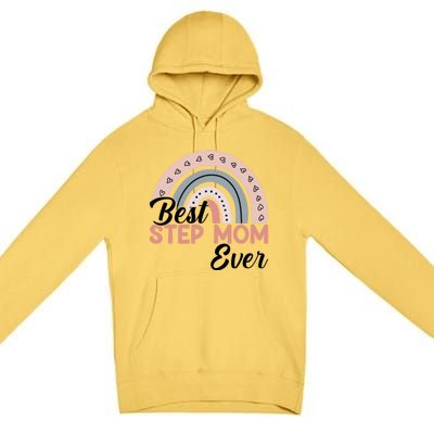 Best Step Mom Ever Rainbow MotherS Day Step Mom Rainbow Great Gift Premium Pullover Hoodie