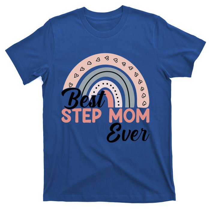 Best Step Mom Ever Rainbow MotherS Day Step Mom Rainbow Great Gift T-Shirt