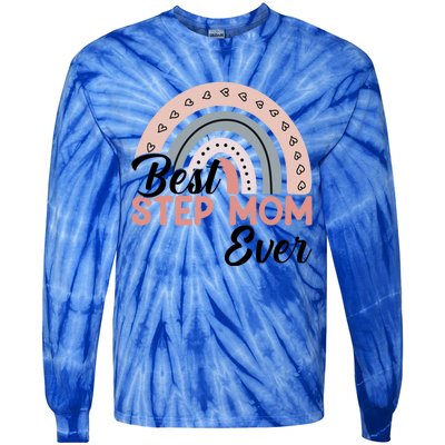 Best Step Mom Ever Rainbow MotherS Day Step Mom Rainbow Great Gift Tie-Dye Long Sleeve Shirt