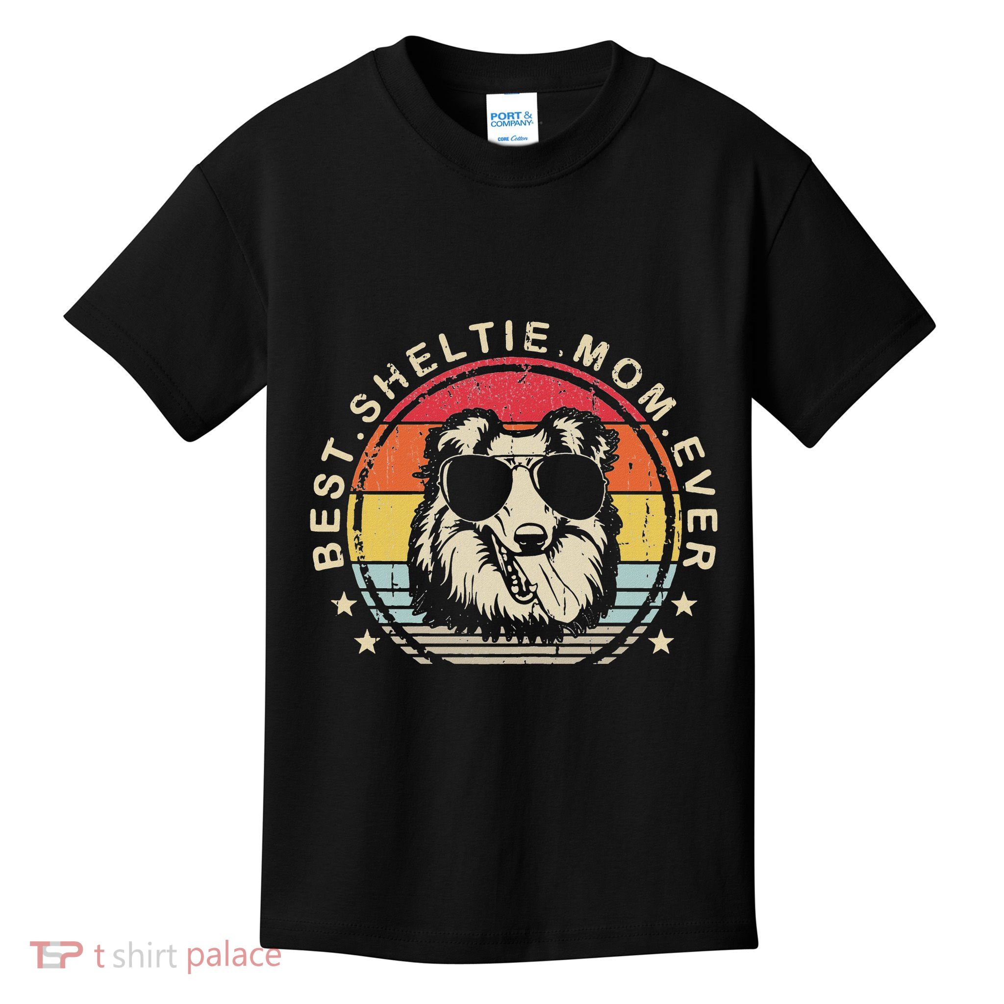 Best Sheltie Mom Ever Cool MotherS Day Retro Style Kids T-Shirt