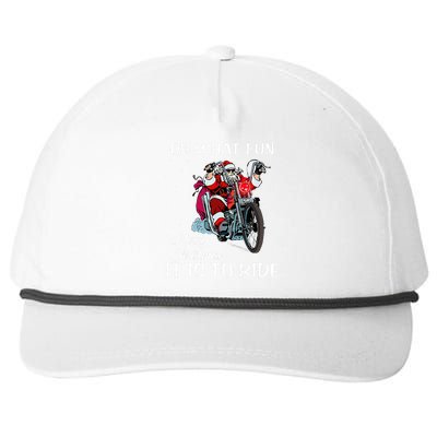 Biker Santa Motorcycle Fan Merry Christmas Xmas Holidays Snapback Five-Panel Rope Hat