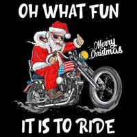 Biker Santa Motorcycle Fan Merry Christmas Xmas Holidays Hoodie