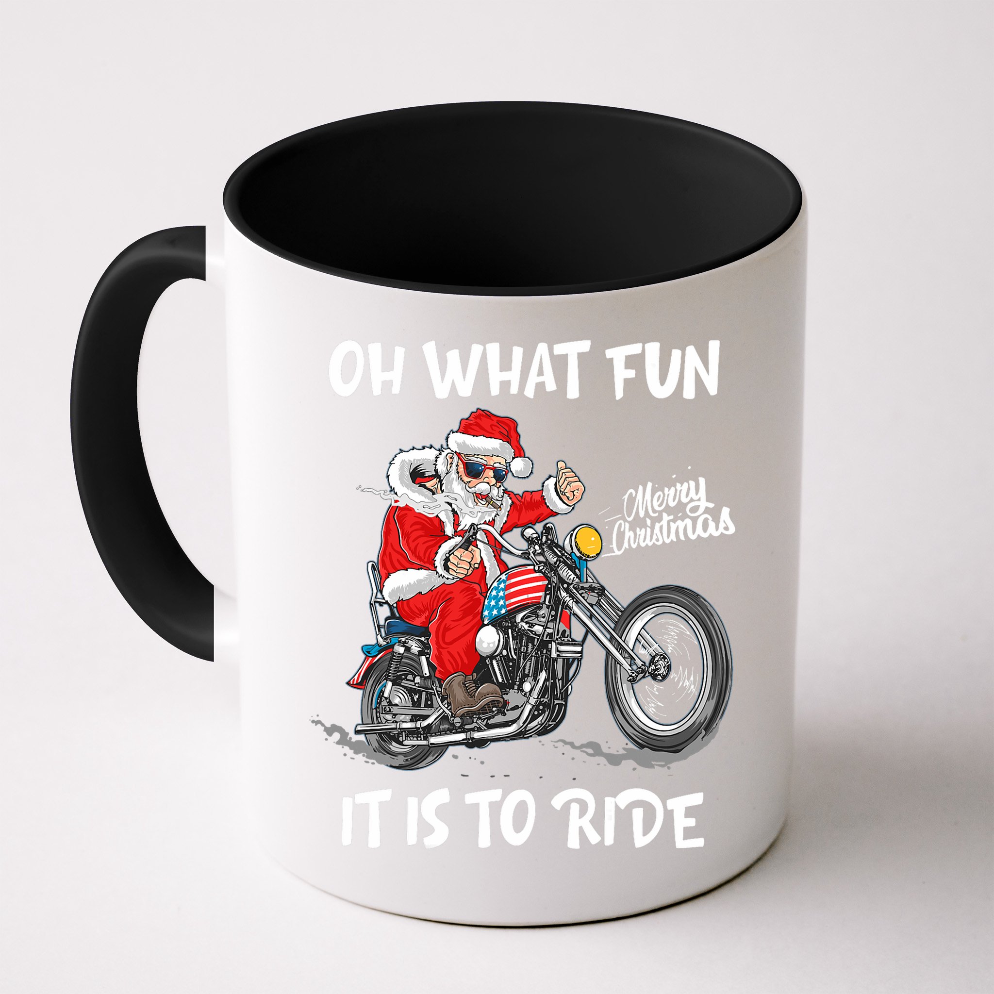 Biker Santa Motorcycle Fan Merry Christmas Xmas Holidays Mug