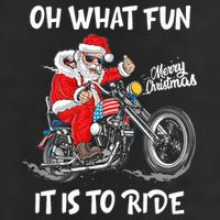 Biker Santa Motorcycle Fan Merry Christmas Xmas Holidays Golf Towel