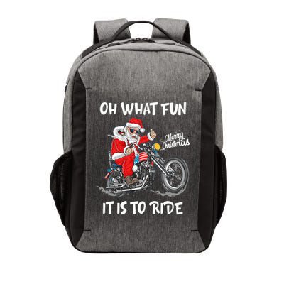 Biker Santa Motorcycle Fan Merry Christmas Xmas Holidays Vector Backpack