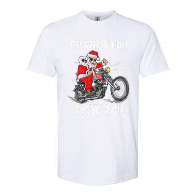 Biker Santa Motorcycle Fan Merry Christmas Xmas Holidays Softstyle CVC T-Shirt