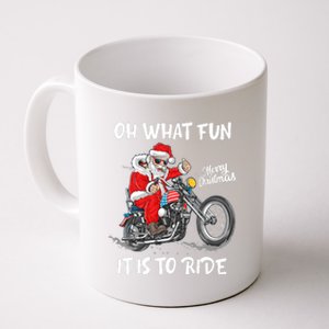 Biker Santa Motorcycle Fan Merry Christmas Xmas Holidays Coffee Mug