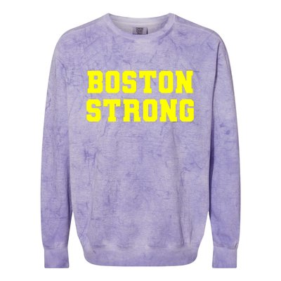 Boston Strong Marathon Running Colorblast Crewneck Sweatshirt