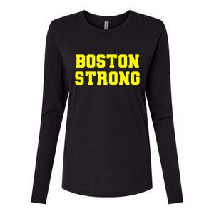 Boston Strong Marathon Running Womens Cotton Relaxed Long Sleeve T-Shirt