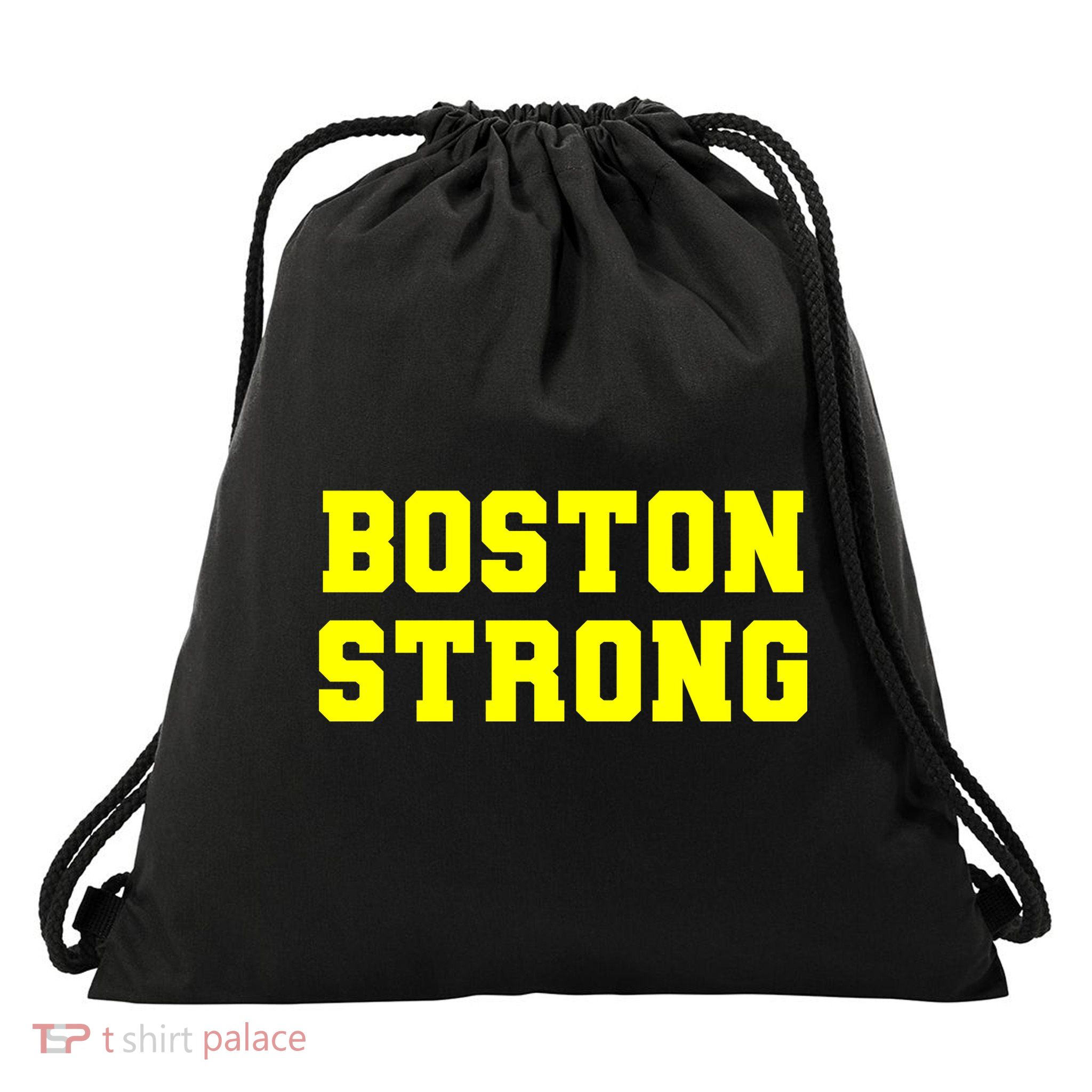 Boston Strong Marathon Running Drawstring Bag
