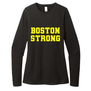 Boston Strong Marathon Running Womens CVC Long Sleeve Shirt