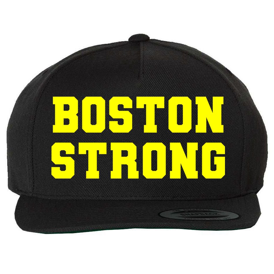 Boston Strong Marathon Running Wool Snapback Cap