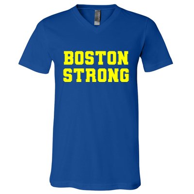 Boston Strong Marathon Running V-Neck T-Shirt