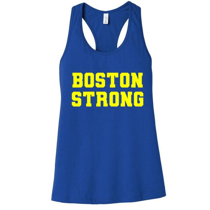 Boston Strong Marathon Running Women's Racerback Tank