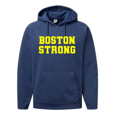 Boston Strong Marathon Running Performance Fleece Hoodie