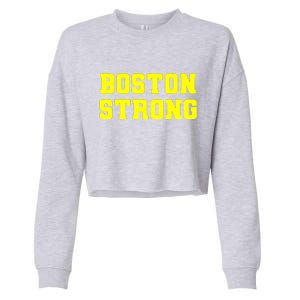 Boston Strong Marathon Running Cropped Pullover Crew