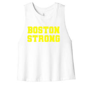 Boston Strong Marathon Running Women's Racerback Cropped Tank