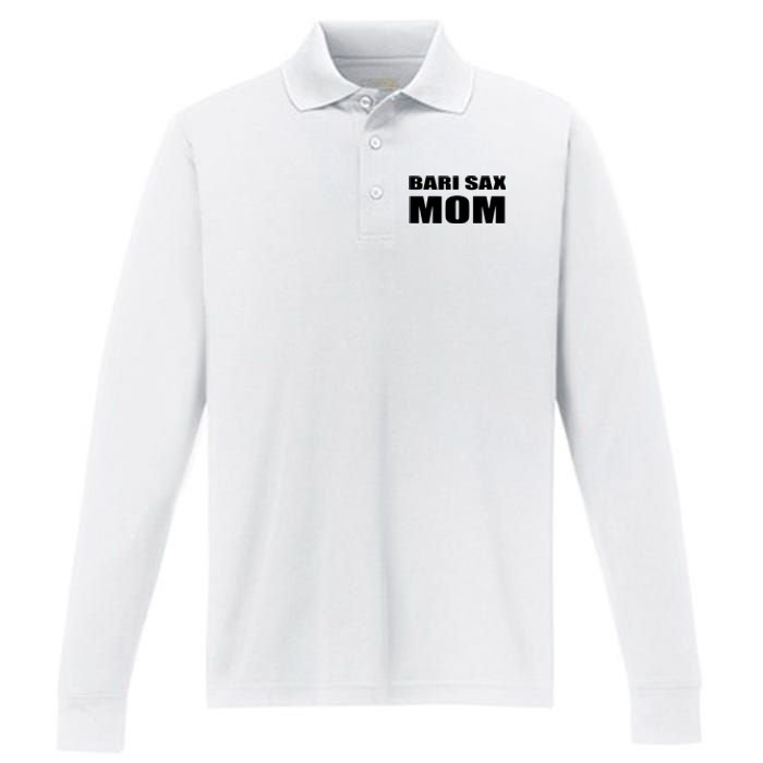 Bari Sax Mom Shirts Band Baritone Saxophone Mother Tee Performance Long Sleeve Polo