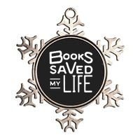 Books Saved My Life Metallic Star Ornament