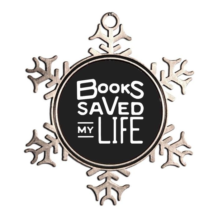 Books Saved My Life Metallic Star Ornament