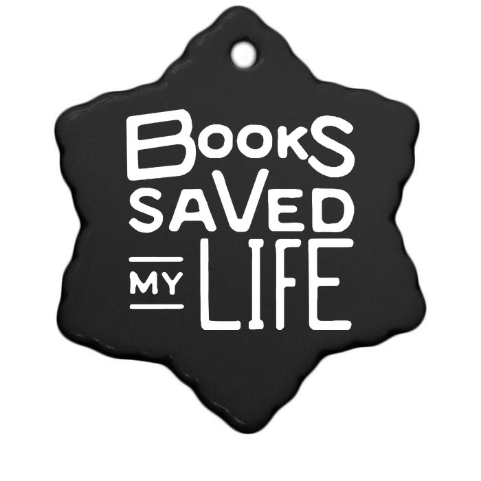 Books Saved My Life Ceramic Star Ornament