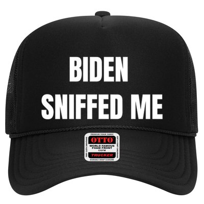 Biden Sniffed Me Funny Biden Trump 2020 Political Funny Gift Trucker Hat